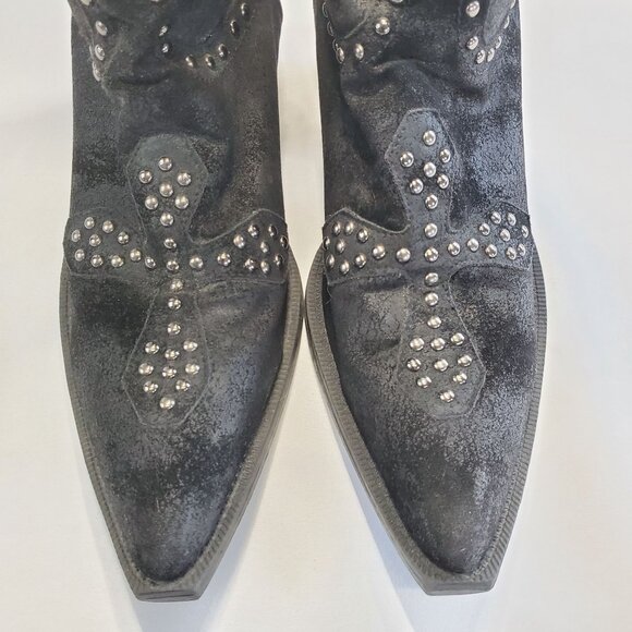Corky’s Downtown Western Studded Cowboy Boots Size 10 Black - Picture 9 of 13